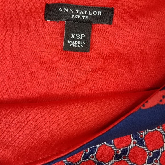 Ann Taylor nautical red and navy sleeveless dress - Picture 12 of 15
